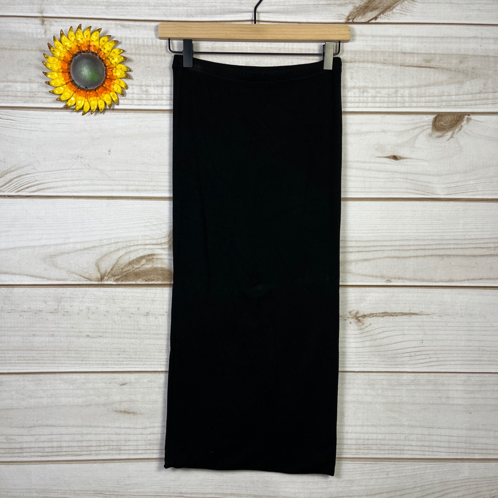 Leith Black Long Maxi Skirt Stretch Comfort Waistband Size S